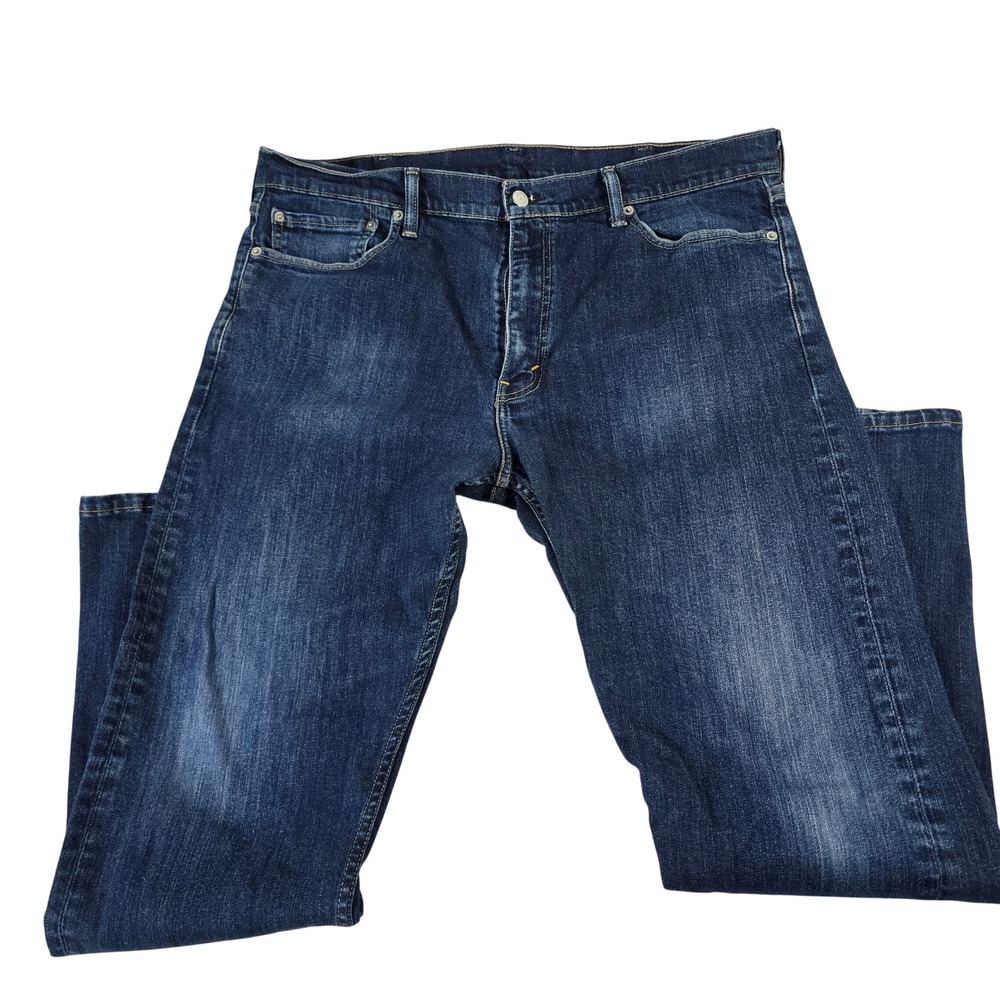 Levis 513 Slim Straight Jeans Mens 38x30 Dark Wash Blue Denim 08513-0183